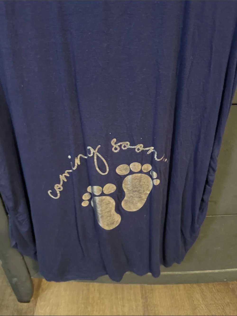 Maternity Tee with Baby Footprints